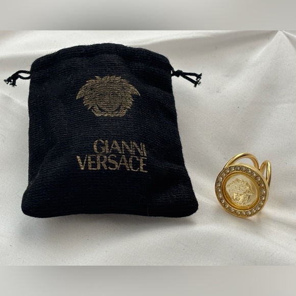 Versace Accessories - Gianni Versace Medusa Gold Scarf Ring w/dustbag, VGUC